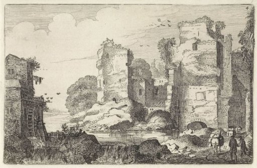 Landscape with Ruins and a Watermill