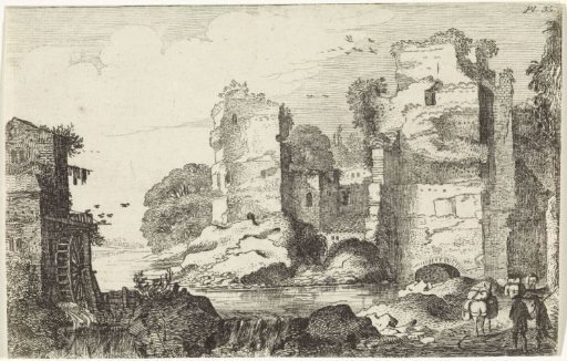 Landscape with Ruins and a Watermill