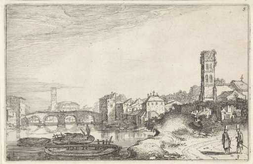 View of Rome with the Tiber and the Ponte Sisto