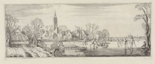 View of Spaarnwoude with skaters