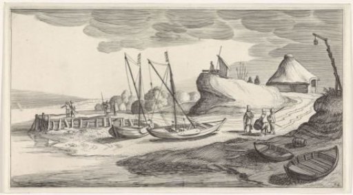 Boats on a riverbank