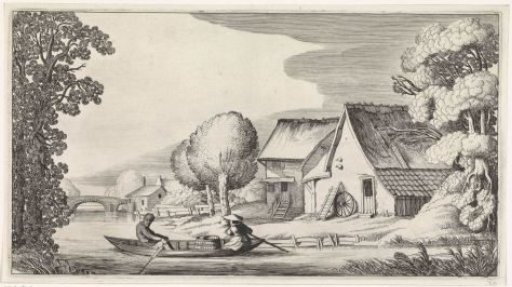 Peasant and Peasant Woman in a Rowing Boat