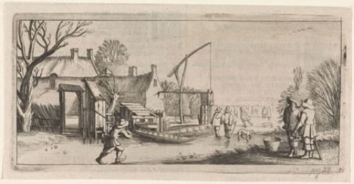 Winter Landscape with Skaters at a Brewery