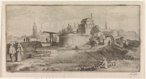 Angler near a Fortified Town