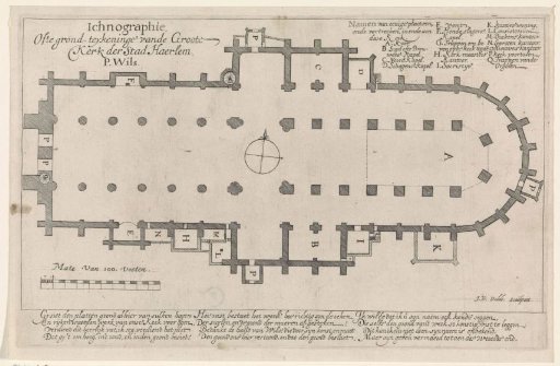 Plan of the St. Bavo Church in Haarlem