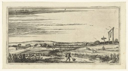 Landscape with a gallows field near Haarlem