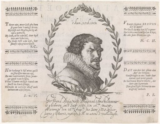 Portrait of Gerbrand Adriaensz. Bredero