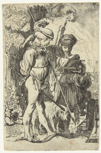 Cannonier and market woman