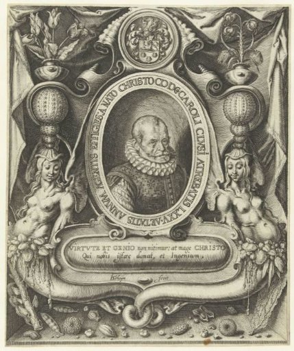 Portrait of Carolus Clusius at the age of 75