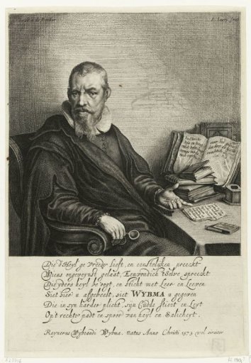 Portrait of Reinier Wybrands Wybma, Mennonite preacher