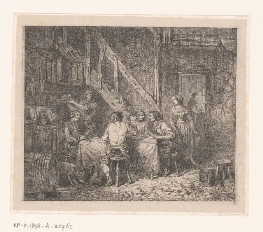 Figures at a Meal in a Peasant Interior