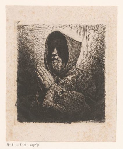 Head of a Praying Monk with a Beard
