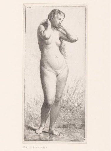 Standing nude woman