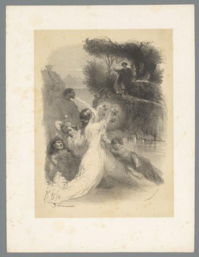 Nymphs and putto at the water's edge