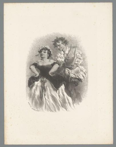 Dancing Woman and Man with a Lyre