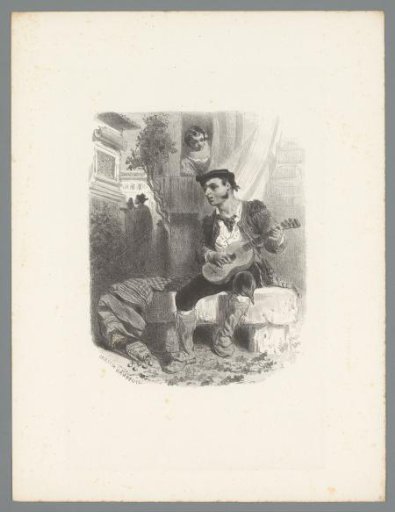 Man Playing a Lute