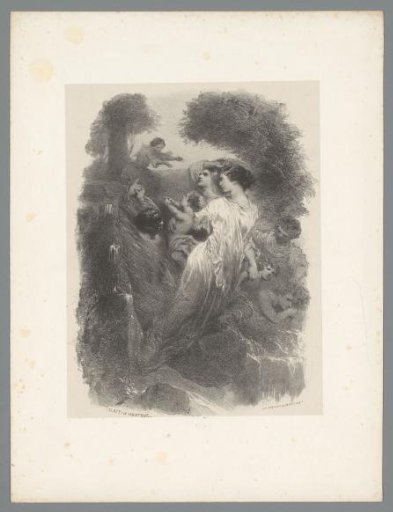 Various Figures and Putti in the Forest