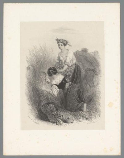Two Women Harvesting Grain