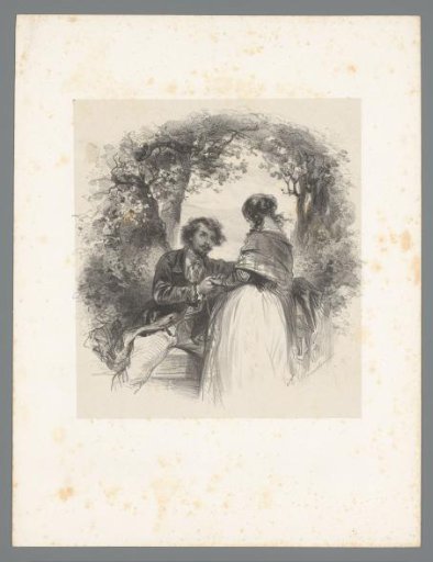 Lovers in a garden