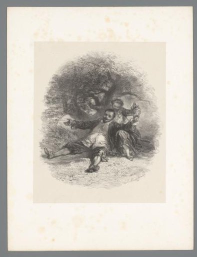 Man and woman drinking under a tree
