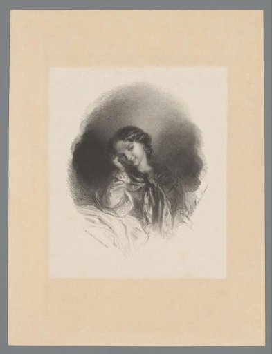 Young woman resting her head on her hand