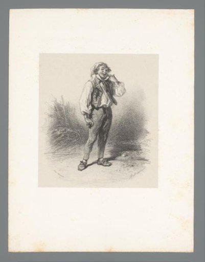 Standing man with a pointed cap