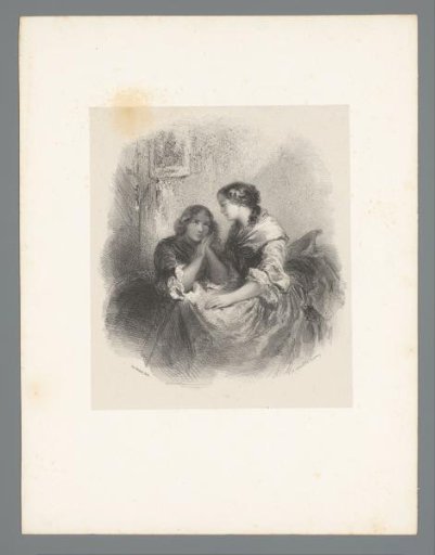 Two young women sitting side by side