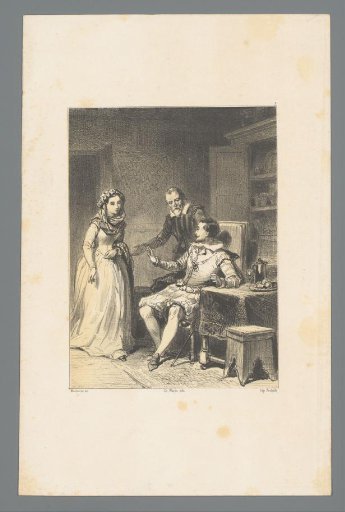 Seated Man Receiving a Woman in His Room
