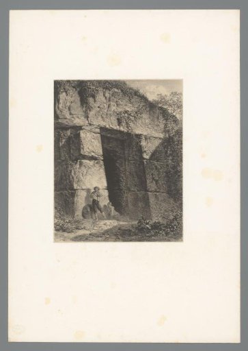 Entrance to Rock Tunnel with Guards