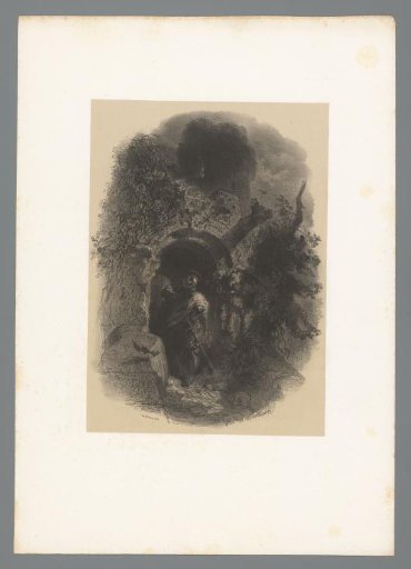 Man in Armor Knocking on Door at Night