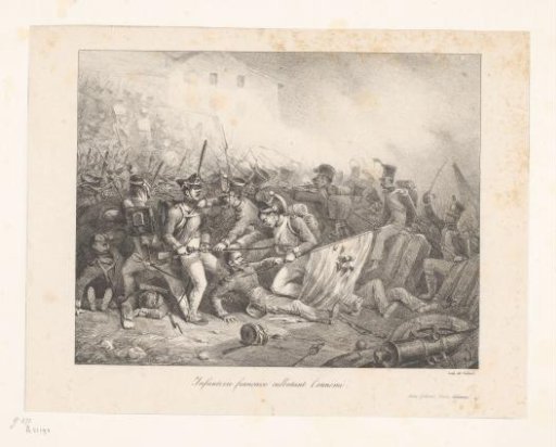 French soldiers in combat with the enemy