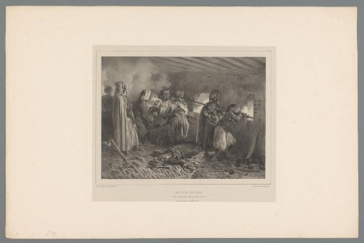 Arab and Turkish soldiers attacking with cannon, October 1837