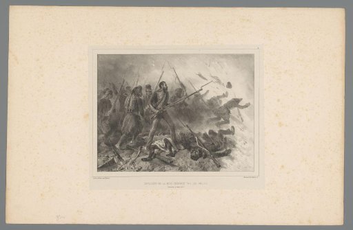 French soldiers struck by an exploding mine, 13 October 1837