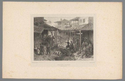 French soldiers in combat with Arabs in the main street of Constantine, 13 October 1837