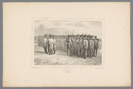 Hungarian soldiers being inspected, 2 July 1837
