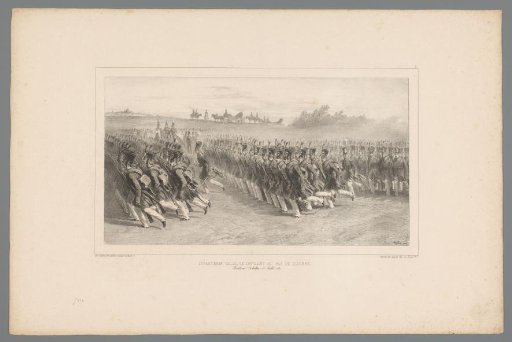Battalion marching in the field