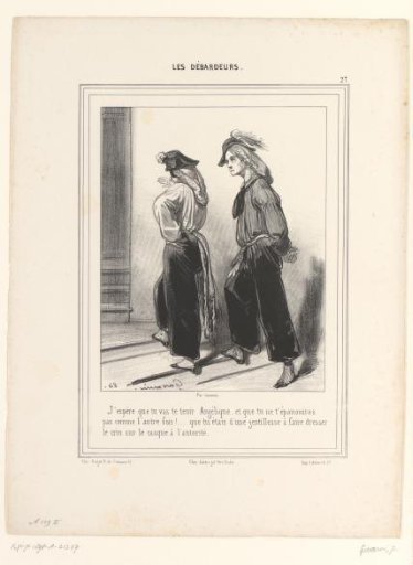 Fashionable Man and Woman Go up the Stairs to a Ball
