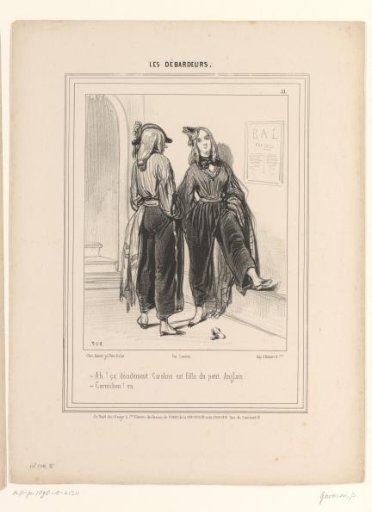 Man and Woman in Fashionable Costumes Speak to Each Other in the Theater