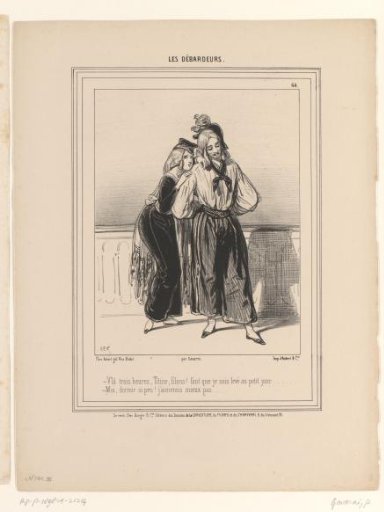 Lovers in fashionable costumes