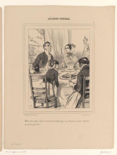 Family with a guest at the table