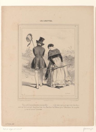 Woman consulting with her husband during a walk