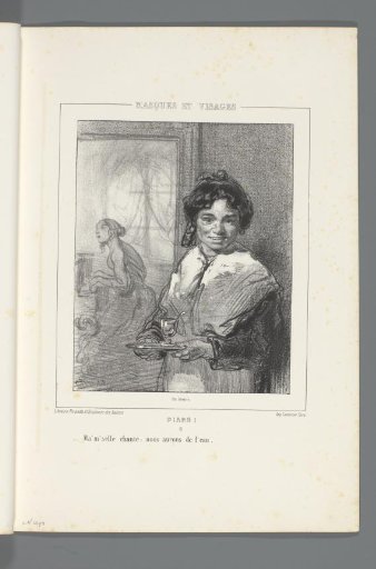 Maid with singing lady behind the piano