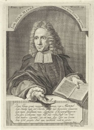 Portrait of the minister Johannes Hermanus Manné