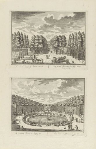 Grand avenue from Slot Zeist to the village / The village at Slot Zeist