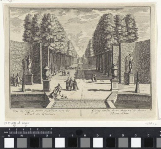 View from the stone bridge in an avenue at Slot Zeist