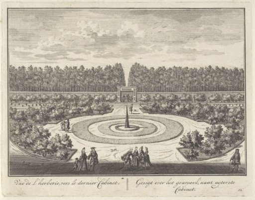 View of the lawn in the garden at Zuilenstein Castle