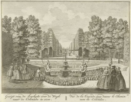 View of the Pond Towards the Colonnade in the Garden of Huis ter Meer at Maarssen