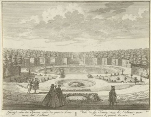 View from the Terrace of the Large Basin in the Garden of Huis ter Meer at Maarssen