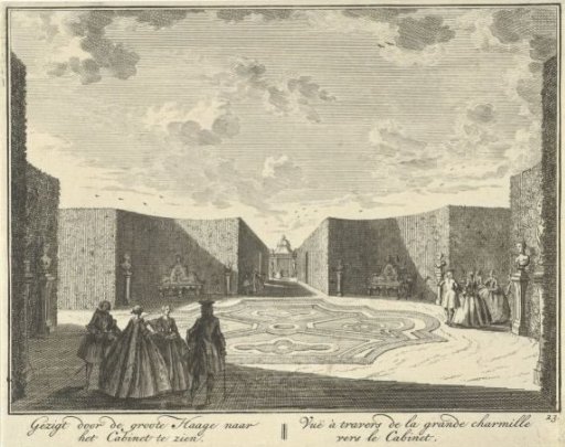 View Through the Large Hedge of the Cabinet in the Garden of Huis ter Meer at Maarssen