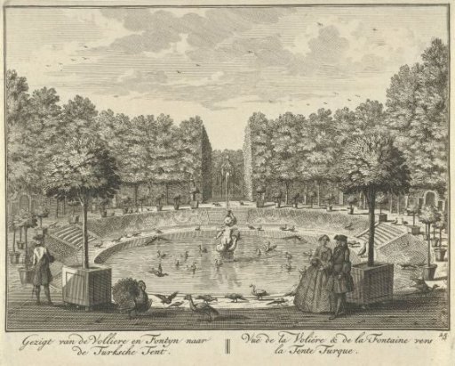 View of the Large Fountain and the Turkish Tent in the Garden of Huis ter Meer at Maarssen